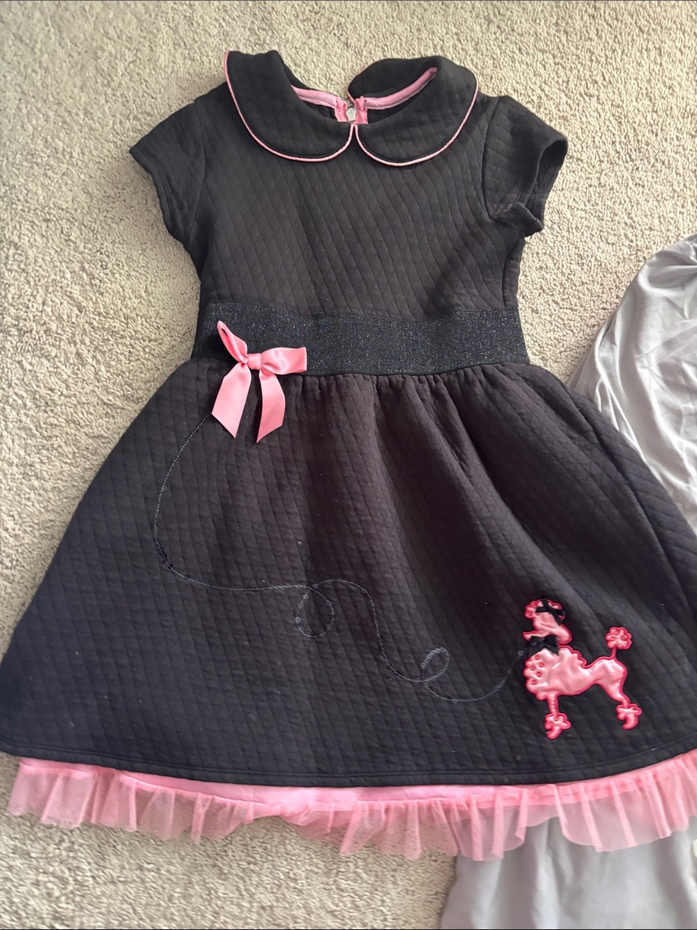 Girls' Black & Pink Poodle American Girl Doll Dress
